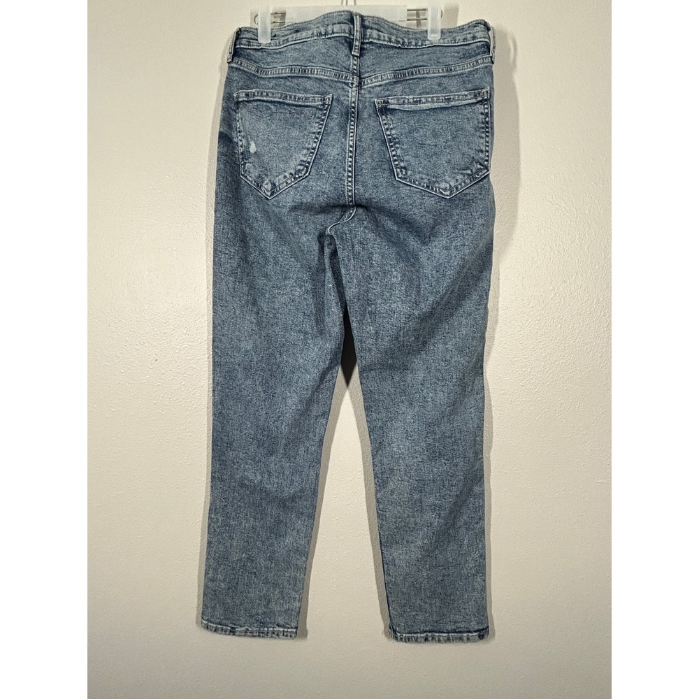 Gap Denim Womens 10/30 High Rise Vintage Slim Blue Jeans Distressed Stretch - Picture 11 of 12